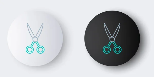 Line Scissors Friseursymbol Isoliert Auf Grauem Hintergrund Friseur Modesalon Und — Stockvektor