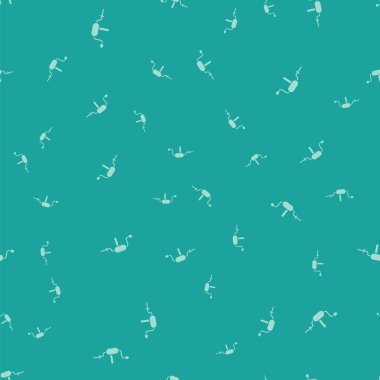 Yeşil El sondaj ikonu yeşil arka planda izole edilmiş pürüzsüz desen. Vektör İllüstrasyonu