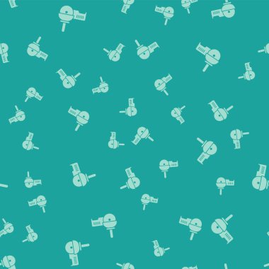 Yeşil Açı Öğütücü simgesi yeşil arkaplandaki kusursuz deseni izole etti. Vektör İllüstrasyonu