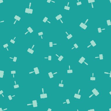 Yeşil Balyoz ikonu yeşil arka planda kusursuz desen izole etti. Vektör İllüstrasyonu