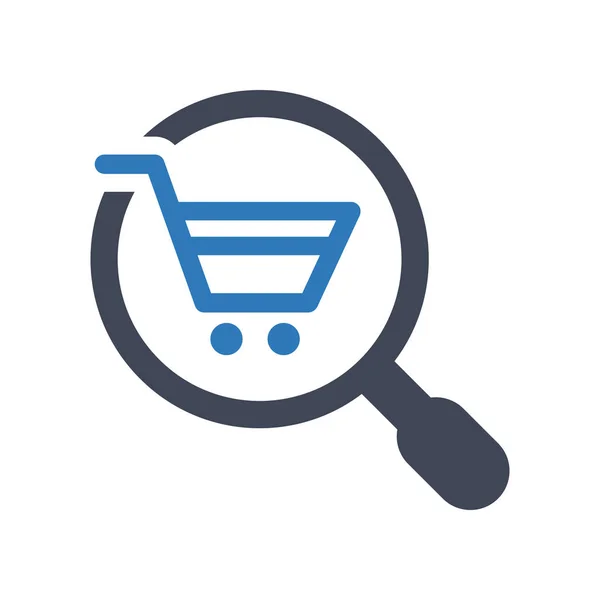 Search shopping cart icon — ストックベクタ