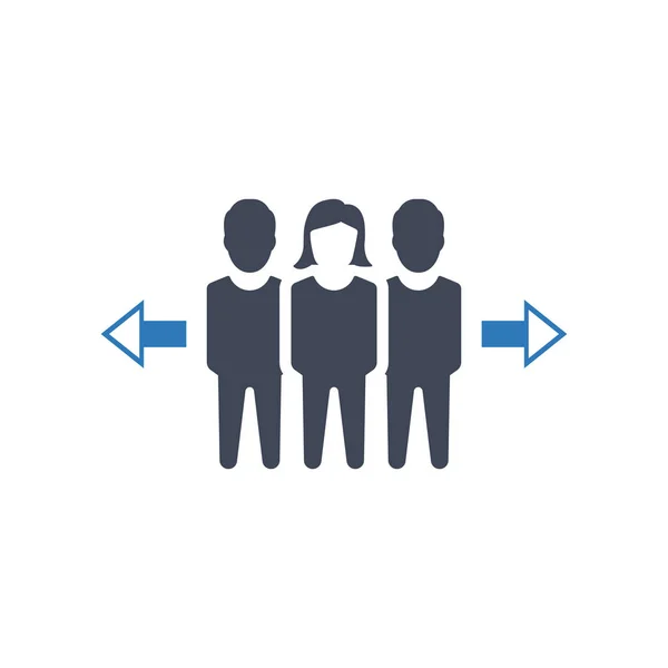 Business team direction icon — Stock vektor