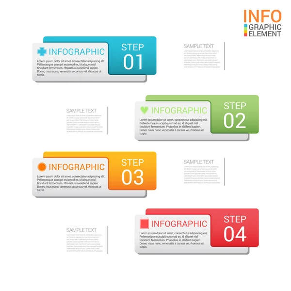 Üzleti Infographics Vector Illusztráció Munkafolyamat Elrendezéshez Használható Transzparens Diagram Számbeállítások — Stock Vector