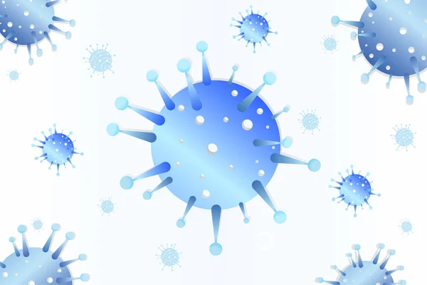 Virus Infectie Bacteriën Concept Achtergrond Template — Stockvector