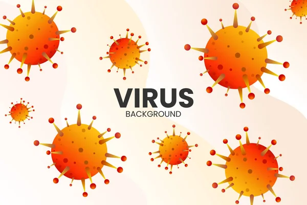 Infección Por Virus Bacterias Concepto Fondo Plantilla — Vector de stock