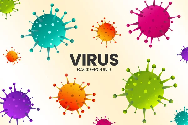 Infección Por Virus Bacterias Concepto Fondo Plantilla — Vector de stock