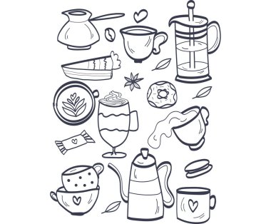 Samimi kahve dükkanının elementlerini ayarlayın,