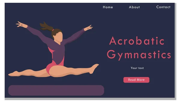 Women Acrobatic Gymnastics Sport Life landing — 스톡 벡터