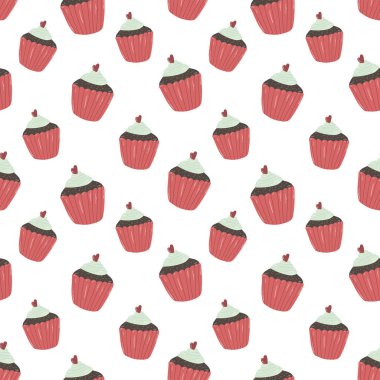 Valentine day elements. Seamless pattern with cute hand draw, doodle valentine elements, walpaper, wraping paper, textile, print,