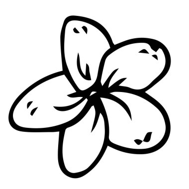 Tek el egzotik tropikal yaprak çizdi. Karalama stilinde, siyah ana hat beyaz bir arkaplanda izole edilmiş. Kartlar, posterler, sosyal medya afişleri, çıkartmalar için hoş bir unsur. Vektör illüstrasyonu.