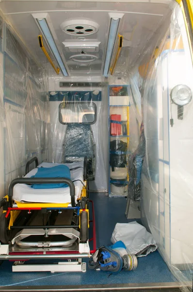 Ambulance Medical Bed Pandemic Virus Crisis — Stock Photo, Image