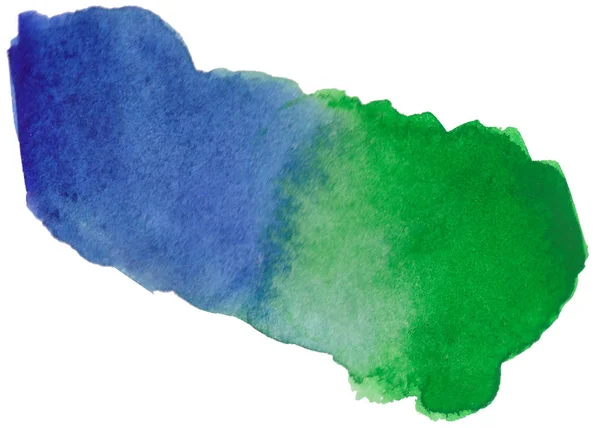 Abstrakte Aquarell Fleck isoliert auf weißem Hintergrund — Stockfoto