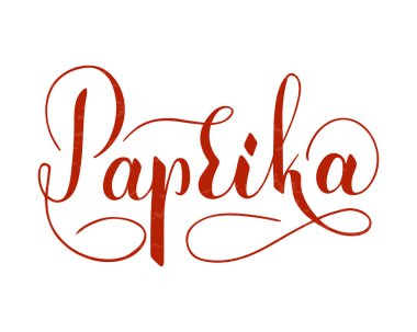 Beyaz arkaplanda izole edilmiş kırmızı biber yazılı el yazısı