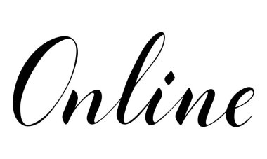 Beyaz arkaplanda izole edilmiş vektör el yazısı. Alışveriş ve teslimat servisi. Senaryo fırça harfleri. Pankart, poster, şirket etiketi veya logo için el yazısı