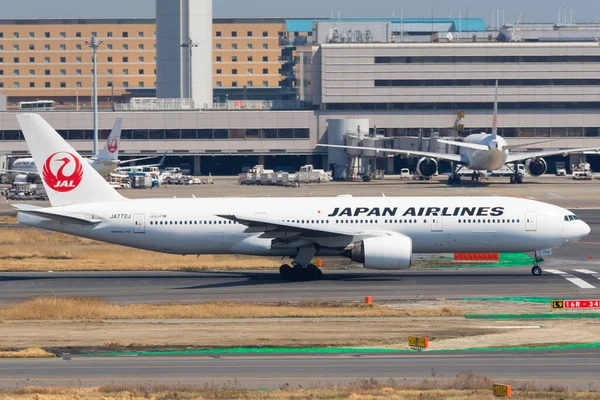 Março 2020 Tóquio Japão Japan Airlines Jal Aeronaves Visto Aeroporto — Fotografia de Stock