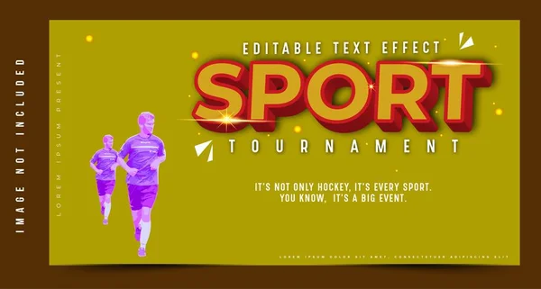 3d text effect sport event header or title, for event poster and banner. easy editable and customize, modern style