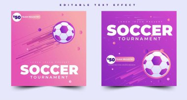 Futbol turnuvası, tasarım kavramsal modern düzen, basit ve temiz renk kombinasyonu. Pankart, ilan, poster ve daha fazlası için kullanılabilir..