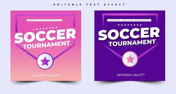 Fotbalový turnaj akce, design konceptuální moderní layout, jednoduché a čisté s jemnou barevnou kombinací. lze použít pro banner, leták, plakát a ještě více. — Stockový vektor