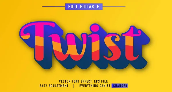 Elegant and colorful text effect design, full editable vector, easy to adjust to the needs, full color, modern style and fun — 스톡 벡터