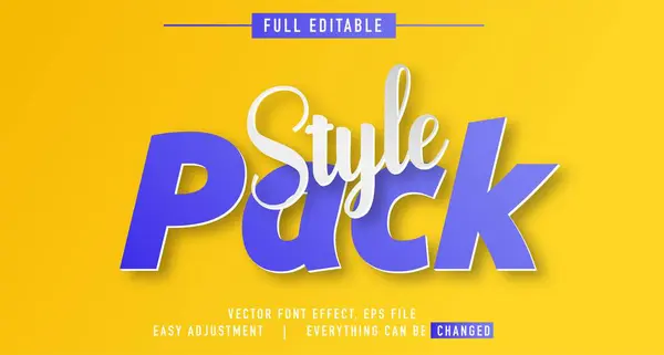 Elegant and colorful text effect design, full editable vector, easy to adjust to the needs, full color, modern style and fun — Stock vektor