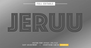 emboss text effect design editable vector, easy to change as needed, deep concave and radiant outside, press-stamp style and fun clipart