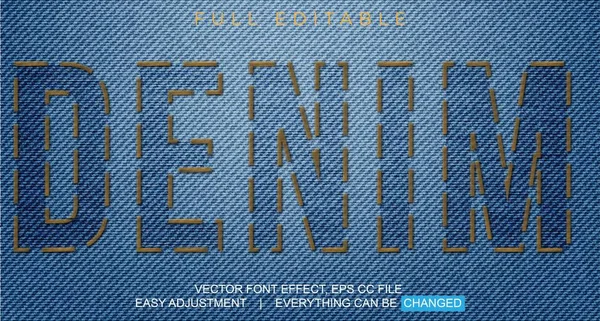 Text font effect bewerkbare vector template, met de stijl van naaigarens, borduurwerk, en kan worden gebruikt voor promotie of evenement stoffen, mode, garen, weven en ambacht, gemakkelijk te bewerken en aan te passen als knie — Stockvector