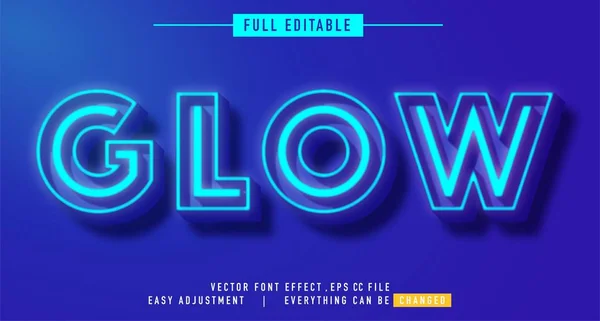 Neon text effekt som kan redigeras enkelt, bokstäver är ljusa och attraktiva, kan du använda den för titlar, citat, PR designelement och mycket mer — Stock vektor