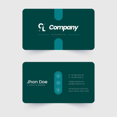 Bu bir kartvizit şablonu, terfiniz için zarif ve profesyonel kartvizitler oluşturabilirsiniz.