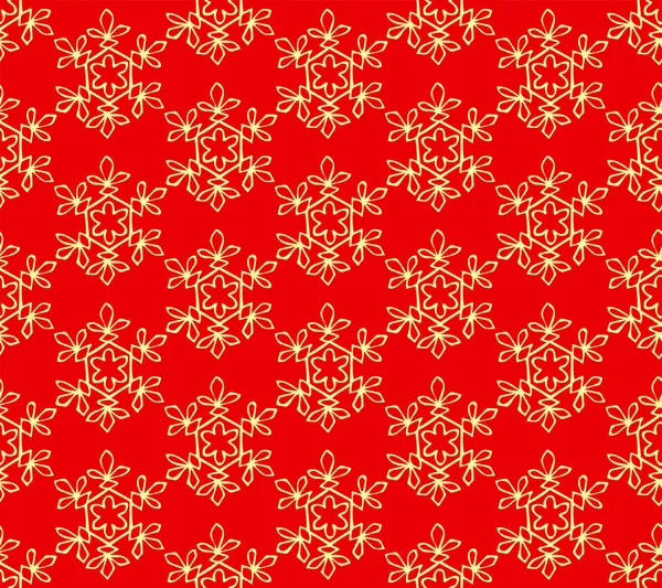 Snowflakes Seamless Pattern Natažená Ruka Vektorová Ilustrace Eps — Stockový vektor