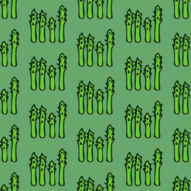 Kuşkonmazlı kusursuz desen. El çizimi kuşkonmaz. Vektör çizimi. Eps 10