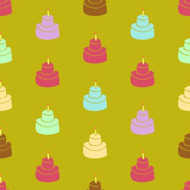 Pastayla el çizimi kusursuz desen. Vektör çizimi. Eps 10