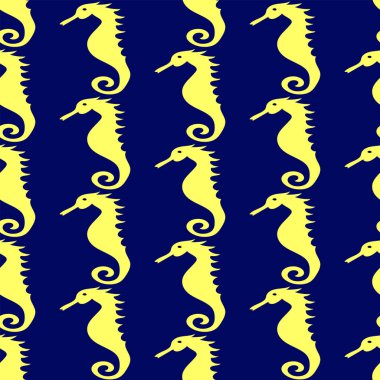 Denizatıyla el çizimi, pürüzsüz desen. Vektör çizimi. Eps 10