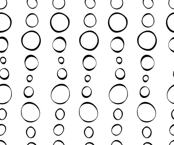 Padrão Sem Costura Com Círculos Desenhados Mão Rabiscos Ilustração Vetorial — Vetor de Stock