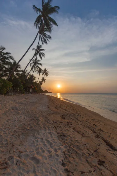 Sunset on the beach Gulf of Thailand — Stock Photo, Image