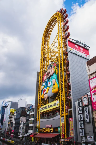 หอคอย Ebisu อเฟอร สใน Dotonbori พฤศจ กายน 2019 โอซาก — ภาพถ่ายสต็อก