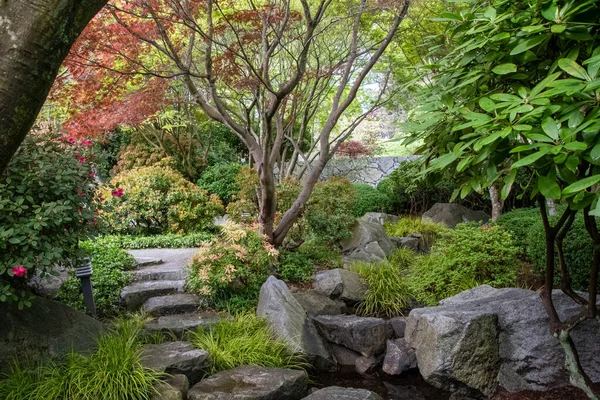 Una Imagen Del Sendero Jardín Japonés Vancouver Canadá — Foto de Stock