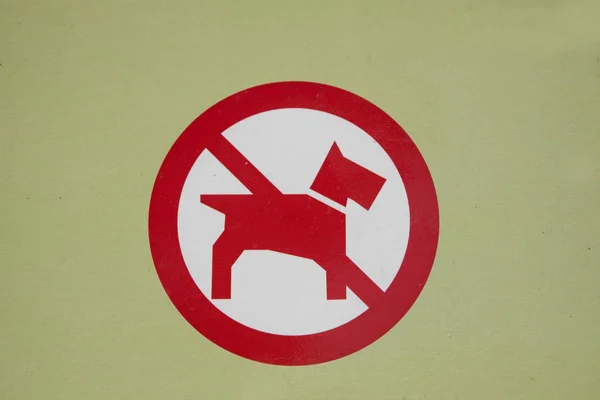 Prohibition dog sign outdoors — Stock Image Prohibition dog sign outdoors Royalty Free Stock Images