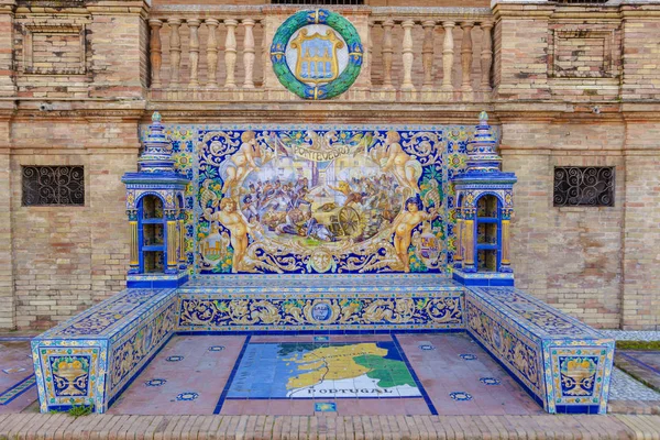 Pontevedra Eyaleti, Glazed Bank İspanya Meydanı, Seville döşer.