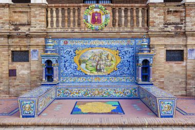 Cuenca Eyaleti, Glazed Bank İspanya Meydanı, Seville döşer.