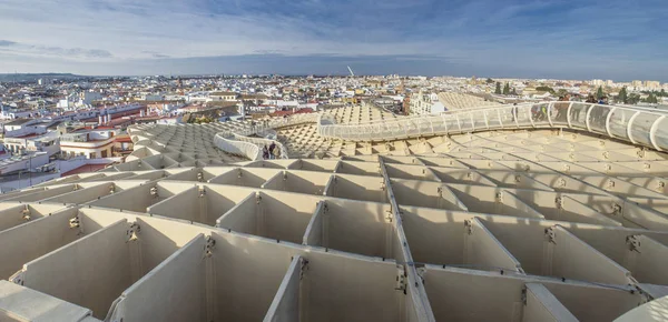 Vista panorámica desde la cima del Metropol Parasol, Sevilla —  Fotos de Stock