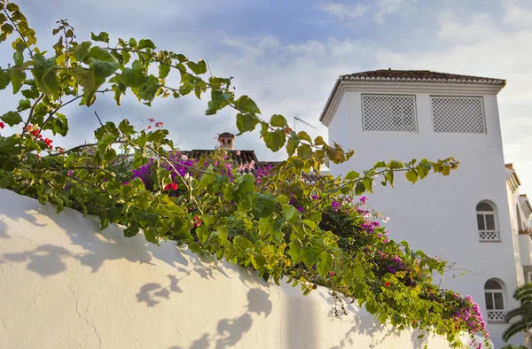 Edifício resort com arquitetura andaluza tradicional de whit — Fotografia de Stock