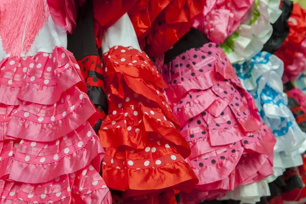 Жіночі сукні для фламенко — стокове фото