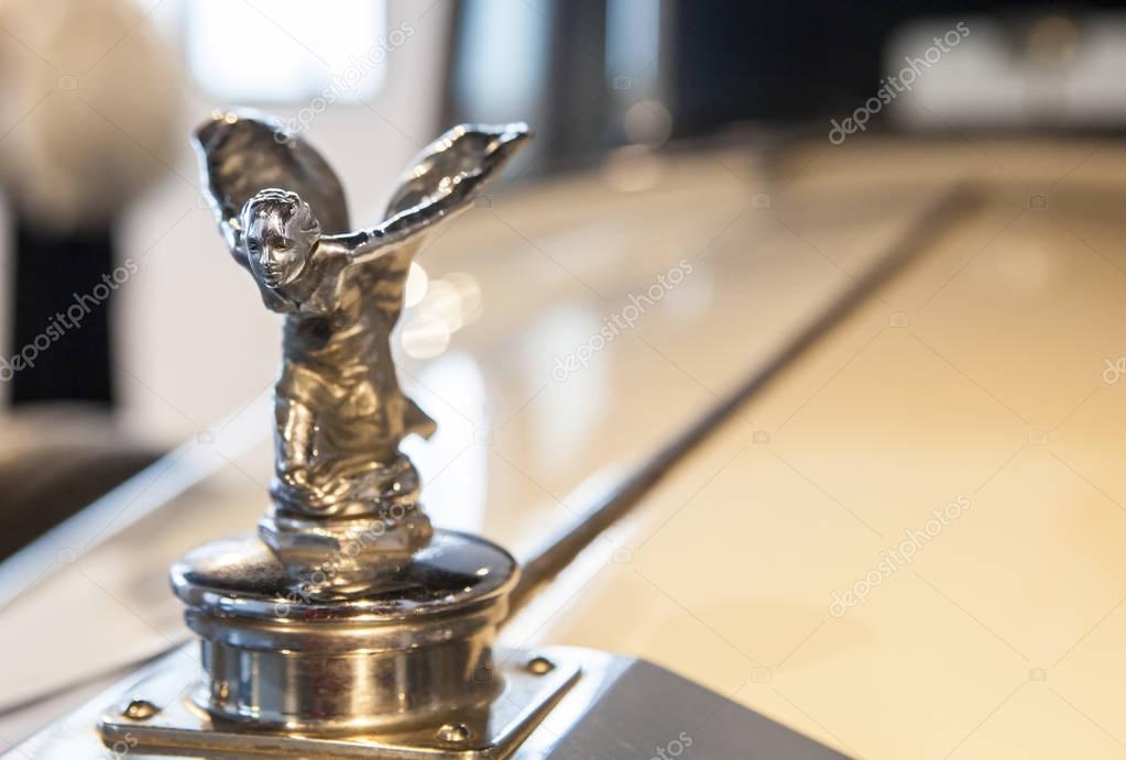 Malaga, Spain - December 4, 2016:  Rolls Royce brand outside Car. Displayed at Museo Automovilistico in Malaga , Spain