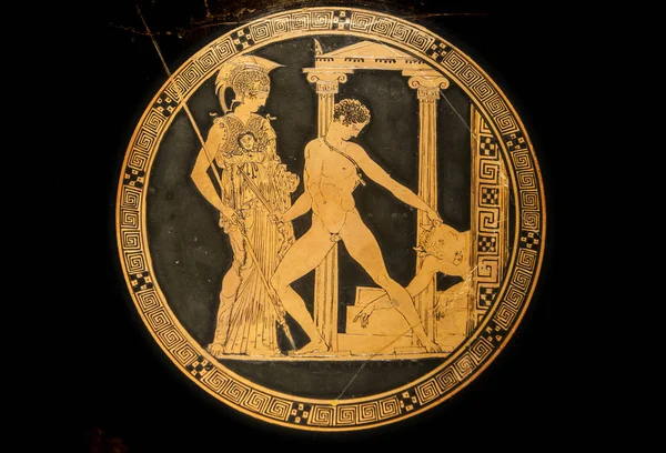 Fransızca tarafından Kylix Theseus ve olağanüstü başarı ile — Stok fotoğraf