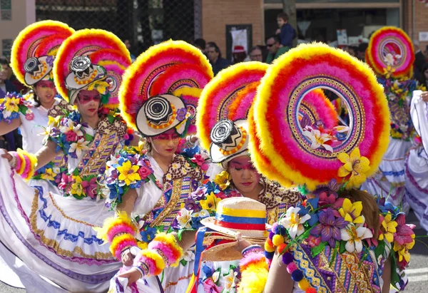 Carnevale di Badajoz 2017. Sfilata di troupe — Foto Stock