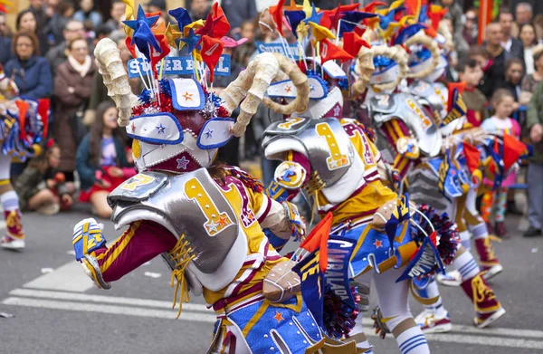 Badajoz Carnival 2017. Troupe parade — Stock Photo, Image