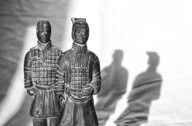 Two soldiers of Terracotta Army clipart