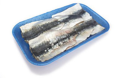 Sardalya tepsi Atlantik kuzeydoğu İspanya'dan filets Paketli