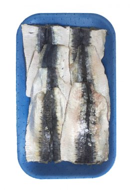 Sardalya tepsi Atlantik kuzeydoğu İspanya'dan filets Paketli