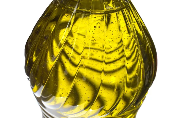 Olive oil bottled in PET, closeup — Stock Photo, Image